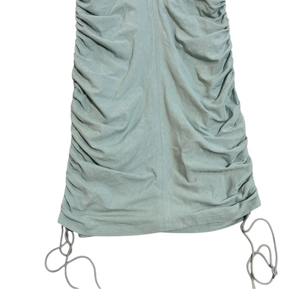 Alexander Wang ruched side mock neck‎ teal jersey mini dress Sz S/M - Picture 10 of 14